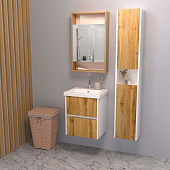 Зеркало-шкаф Stella 50 Белый/Дуб Вотан Stl.03.50/WDVo Encanto Зеркало-шкаф Stella 50 Белый/Дуб Вотан Stl.03.50/WDVo Encanto