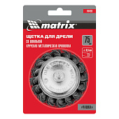 Щетка чашка д/дрели 75мм круч. метал. пров.Matrix Щетка чашка д/дрели 75мм круч. метал. пров.Matrix