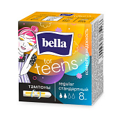 Тампоны Bella for teens regular 8шт. без аппликатора Арт.BE-032-RE08-E01