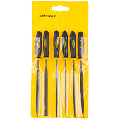  Набор надфилей в чехле  6 шт 100мм, с двухкомпонентной ручкой, STAYER 