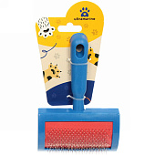  Расческа-пуходерка для кошек и собак Пушок, 16 см, синий ultramarine, 351-440, 351-441 