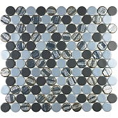  Мозаика 29,5х31 Circle Aqua Black Mix Черный /Vidrepur 