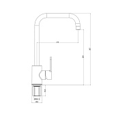 Смеситель для кухни Ecochrome с высоким изливом хром 3208298C Gross Aqua