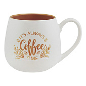 Кружка Время кофе 430мл,белый, фарфор, 13596-3 Кружка Время кофе 430мл,белый, фарфор, 13596-3