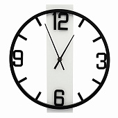 Часы настенные Рубин, "Контур", металл+ дерево, d=30 см, черный+белый, 3331-006 Часы настенные Рубин, "Контур", металл+ дерево, d=30 см, черный+белый, 3331-006