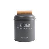 Банка для сыпучих продуктов, 1 л, графитовая, Local ANLAF-W7017-1B Банка для сыпучих продуктов, 1 л, графитовая, Local ANLAF-W7017-1B