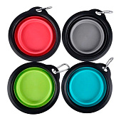 Миска NUNBELL для животных 300 мл 14х5 см складная с карабином, микс арт.31019-0218 Код262526