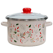 Кастрюля эмалированная Ягодки 3,0л 33-Б1612С/4 Кастрюля эмалированная Ягодки 3,0л 33-Б1612С/4