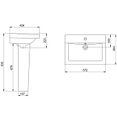  Раковина Орион 56см Santeri 
