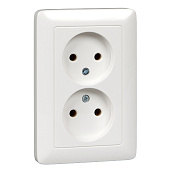Розетка 2-м белая 16А б/заземлен., скрыт.установка/Хит/SE Розетка 2-м белая 16А б/заземлен., скрыт.установка/Хит/SE