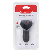 USB автомобильное зарядное устройство SKYWAY 3 порта треугольный  черный