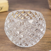  Подсвечник стекло 6 x 6 x 6 см "Кристаллы" 847247 