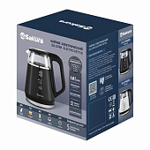 Чайник 1 л. SA-2748DBK двухслойный, стекло 5 режимов, сенсорное управление,LED дисплей Чайник 1 л. SA-2748DBK двухслойный, стекло 5 режимов, сенсорное управление,LED дисплей