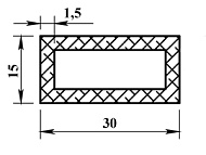  Алюминиевая труба прямоуг 30х15х1,5мм 2м 