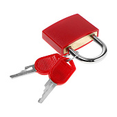  Замок навесной 30х42 мм, красный для чемодана 