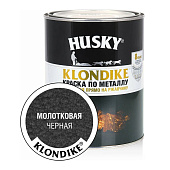 Эмаль с молотковым эффектом черный HUSKY-KLONDIKE 0.9л