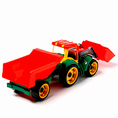 Трактор Трудяга с прицепом, 54х14,5х16см, 40-0065 Трактор Трудяга с прицепом, 54х14,5х16см, 40-0065