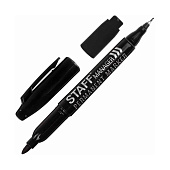  Маркер перманентный черный двусторонний Staff Manager PM-625, наконечник 0,8 мм/2,2 мм, 151625 