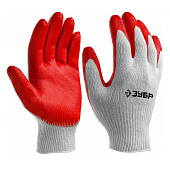 Перчатки х/б с одинарным обливом, р. L-XL, 10класс, ЗУБР Универсал Перчатки х/б с одинарным обливом, р. L-XL, 10класс, ЗУБР Универсал