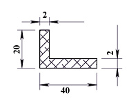  Алюминиевый уголок 40х20х2мм 2м 