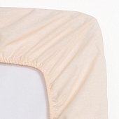  Простыня на резинке 180х200 Этель цв.молочный, 100% хлопок, бязь, 9046112 