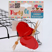 Набор шпажек для торта 12 шт. "Heart", (8 см) Набор шпажек для торта 12 шт. "Heart", (8 см)