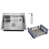 Набор 3 в 1 кухонная мойка+ корзина раздвижная+ дозатор врезной MR-5050 РМС Набор 3 в 1 кухонная мойка+ корзина раздвижная+ дозатор врезной MR-5050 РМС