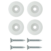  Накладка пластиковая для мебельных ножек D24мм H7мм прозрачная, 4шт 