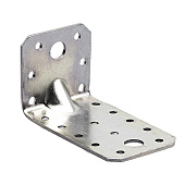 Уголок крепежный усиленный 50х90х55х1,8-2,0мм цинк Уголок крепежный усиленный 50х90х55х1,8-2,0мм цинк