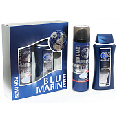  Подарочный набор Blue Marine мужской (Гель для душа 250 мл + Пена для бритья 200 мл) 