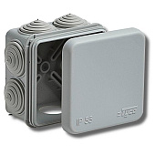 Распаячная коробка с крышкой 70х70/40 открытой установки IP55 7 входов 67030 /Россия