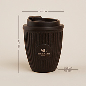 Стакан для кофе с крышкой SL Home, 250 мл, 9,5х9,5х12,5 см, коричневый 9951494 Стакан для кофе с крышкой SL Home, 250 мл, 9,5х9,5х12,5 см, коричневый 9951494