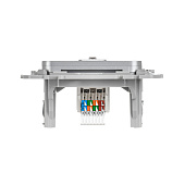 Розетка компьютерная встраиваемая RJ45 UTP cat 5e, цвет алюминий, IEK FLITE