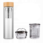  Бутылка 450мл из стекла с заварником 9020 