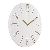 Часы настенные Рубин Классика d=30см корпус белый+золото 3010-002 Часы настенные Рубин Классика d=30см корпус белый+золото 3010-002