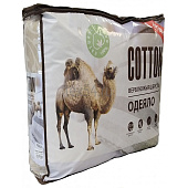  Одеяло "Cotton", наполнитель верблюжья шерсть 70 % и полиэстер 30 %, чехол хлопок 80 %, полиэстер 20 %,  размер 140х205 см, вес наполнителя 320 г/кв.м. 