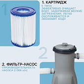  Бассейн каркасный Bestway Steel Pro MAX 56595, 427х84 см, фильтр-насос, круглый 