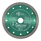  Диск алмазный 150х22,2мм, турбо, сухое резание, TRIO-DIAMOND Turbo PRO Железобетон 