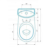 Унитаз-компакт Комфорт к/в, 2 реж. арм, сиденье полипр Rosa