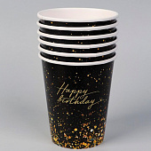Посуда одноразовая бумажная Happy birthday, 6 тарелок, 6 стаканов, 1 гирлянда Посуда одноразовая бумажная Happy birthday, 6 тарелок, 6 стаканов, 1 гирлянда