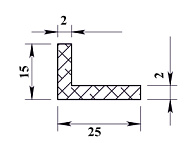 Алюминиевый уголок 25х15х2мм 2м Алюминиевый уголок 25х15х2мм 2м