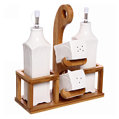 Набор для специй 4 предмета "White magic" квадрат 312-0035 Набор для специй 4 предмета "White magic" квадрат 312-0035