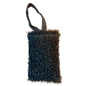  Мочалка для тела Terry Optima, 17х11 см, черная, 745-183 