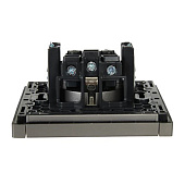 Розетка встраиваемая с заземлением, цвет сталь, IEK FORTE&PIANO Розетка встраиваемая с заземлением, цвет сталь, IEK FORTE&PIANO