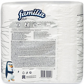  Туалетная бумага Familia Plus Белая 2-х сл. 4шт 