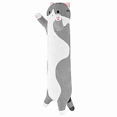 Игрушка Мягконабивная, Кот Батон Серый, 110 см Игрушка Мягконабивная, Кот Батон Серый, 110 см