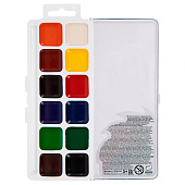  Краски 12 цветов Лео "Учись" медовые, без кисти, LNW-0112 