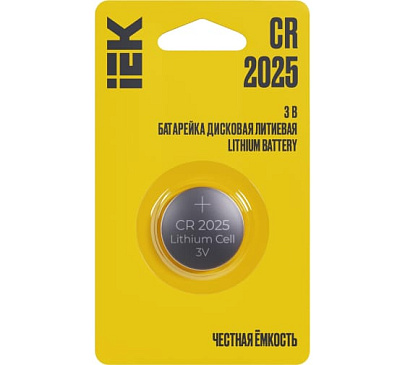  Батарейка CR2025 Lithium(1шт/бл) IEK 