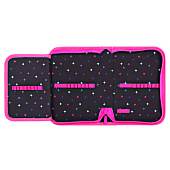  Пенал BRAUBERG, 1 отделение, 1 откидная планка, полиэстер, 21х14 см, Pink lava, 273522 