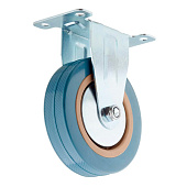 Опора колесная неповор.на площ.100мм пласт/резин (серый 1 шт)(70кг) Опора колесная неповор.на площ.100мм пласт/резин (серый 1 шт)(70кг)